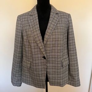 Calvin Klein Black and White Plaid Pants Suit